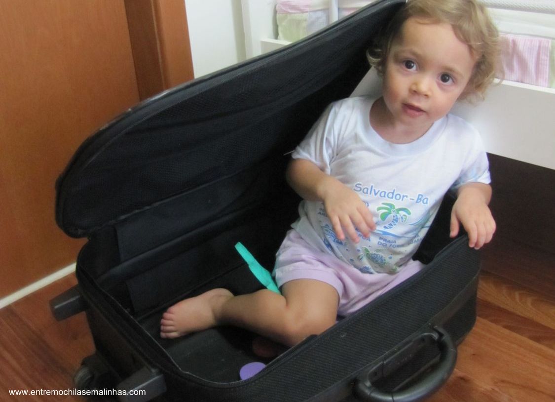 como a mala de viagem muda conforme as crianças crescem